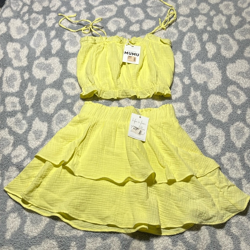 Show Me Your MuMu Yellow Two-Piece Set